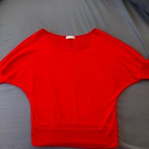 A'gaci Red Sweater Blouse